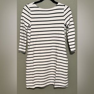 A New Day Striped 3/4 Sleeve Dress with Pockets - Size XS